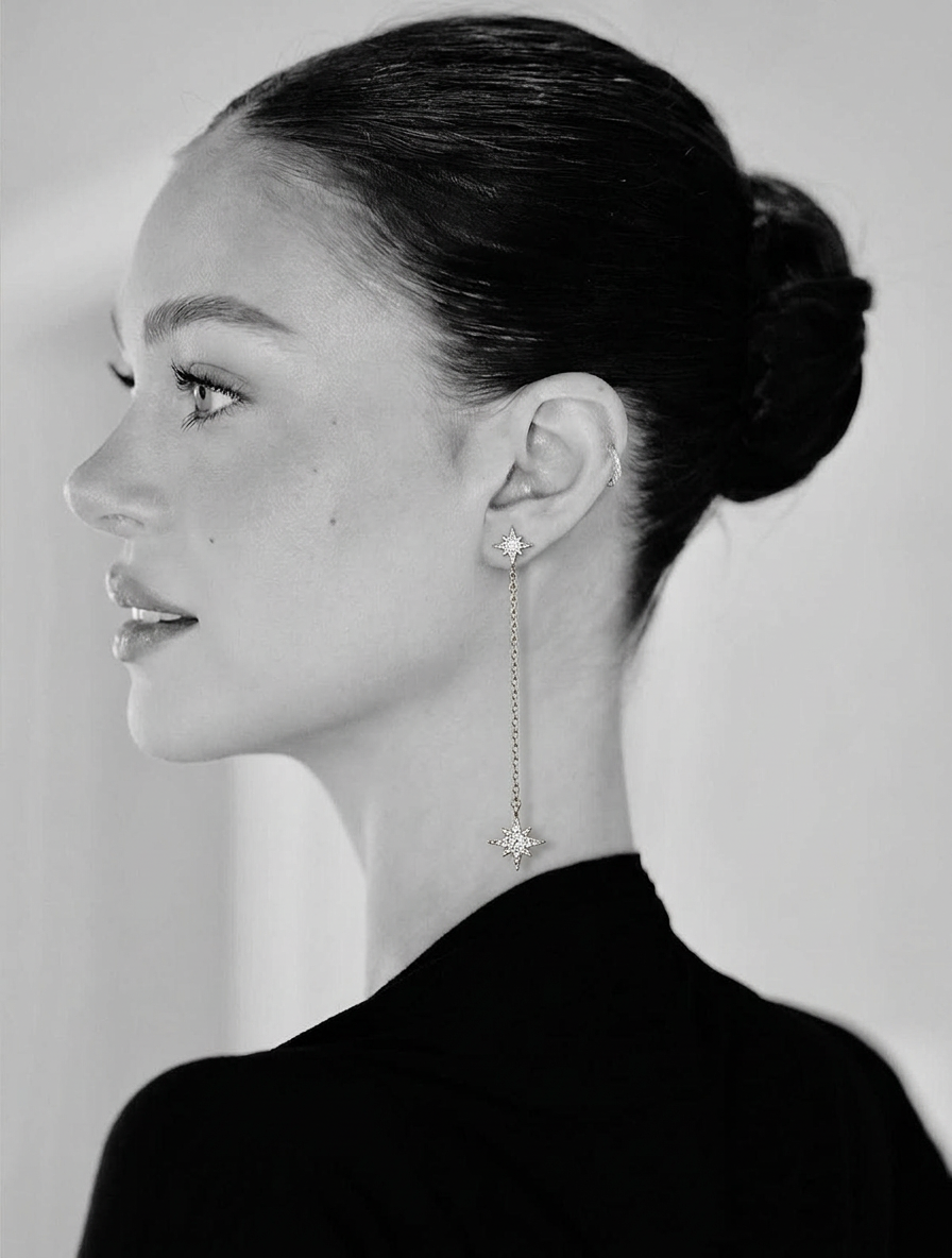 Star Drop Earings